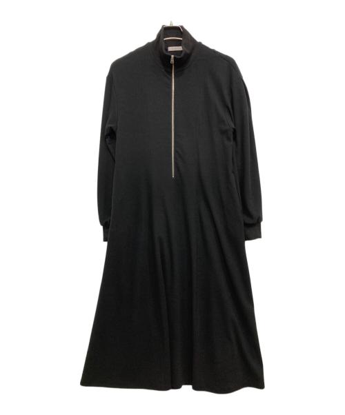 chignon（シニヨン）chignon (シニヨン) ハーフZIPカットワンピース ブラック サイズ:Fの古着・服飾アイテム