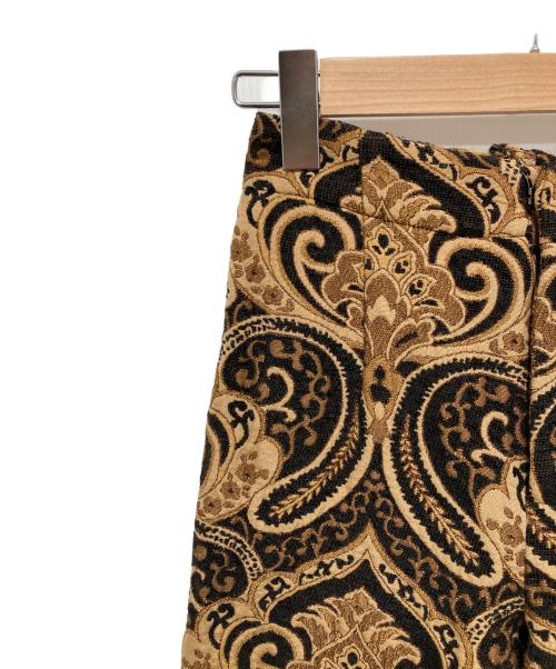 chignon（シニヨン）chignon (シニヨン) ジャガードパンツ ブラウン サイズ:Fの古着・服飾アイテム