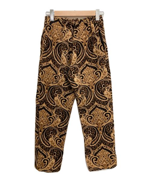 chignon（シニヨン）chignon (シニヨン) ジャガードパンツ ブラウン サイズ:Fの古着・服飾アイテム