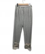BEAMS BOYビームスボーイ）の古着「ヘム アレンジ スウェット パンツ」｜グレー