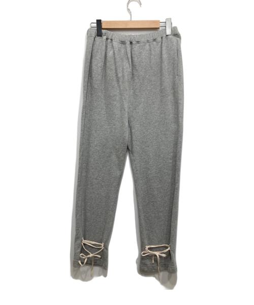 BEAMS BOY（ビームスボーイ）BEAMS BOY (ビームスボーイ) ヘム アレンジ スウェット パンツ グレー サイズ:Fの古着・服飾アイテム