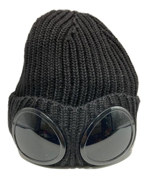 C.P COMPANY（シーピーカンパニー）C.P COMPANY (シーピーカンパニー) ゴーグルニット帽 ブラックの古着・服飾アイテム