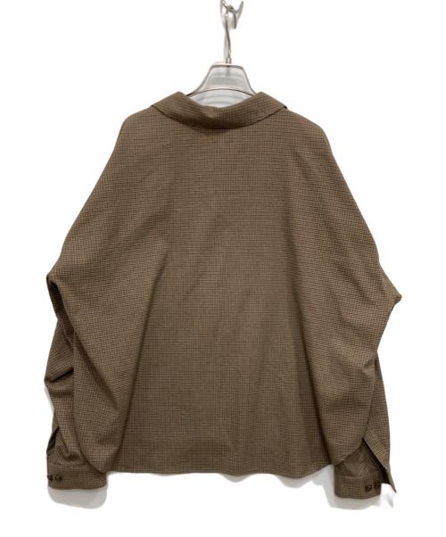 superNova.（スーパーノヴァ）supernova. (スーパーノヴァ) 開襟チェックシャツ ブラウン サイズ:Mの古着・服飾アイテム