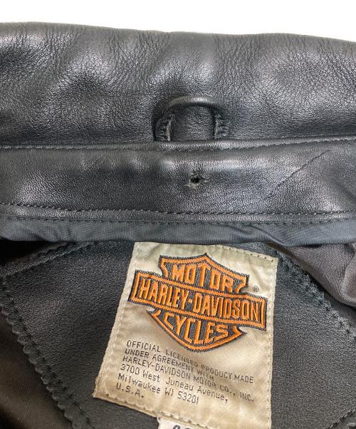 HARLEY-DAVIDSON（ハーレーダビッドソン）HARLEY-DAVIDSON (ハーレーダビッドソン) レザージャケット ブラック サイズ:40の古着・服飾アイテム