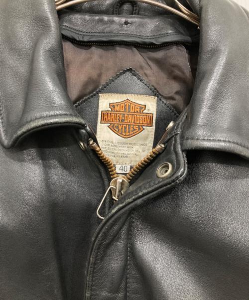 HARLEY-DAVIDSON（ハーレーダビッドソン）HARLEY-DAVIDSON (ハーレーダビッドソン) レザージャケット ブラック サイズ:40の古着・服飾アイテム