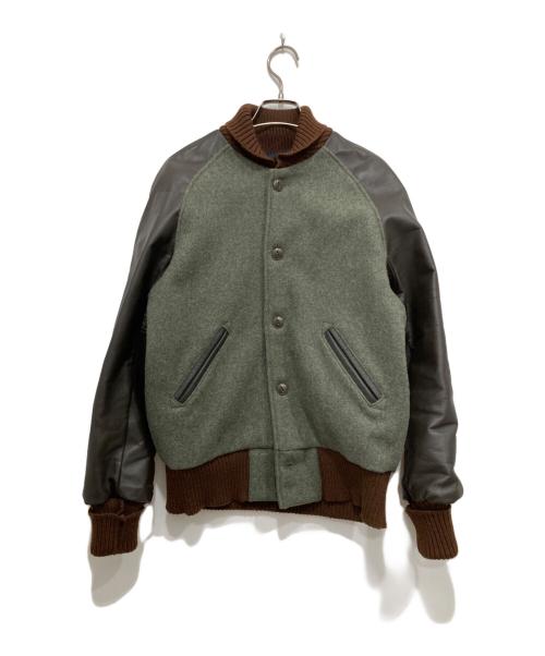 skookum（スクーカム）SKOOKUM (スクーカム) AWARD JACKET ブラウン×グレー サイズ:36の古着・服飾アイテム