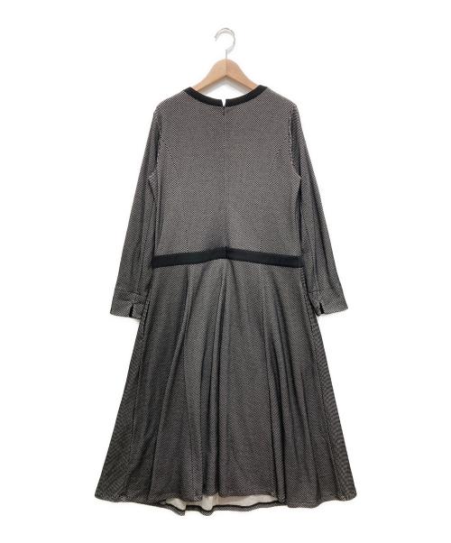 HIROKO BIS（ヒロコビス）HIROKO BIS (ヒロコビス) バーズアイジャカードワンピース ブラック サイズ:Lの古着・服飾アイテム