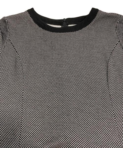 HIROKO BIS（ヒロコビス）HIROKO BIS (ヒロコビス) バーズアイジャカードワンピース ブラック サイズ:Lの古着・服飾アイテム