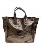 ear PAPILLONNERイアパピヨネ）の古着「メタリックトートバッグ」｜ゴールドメタリック