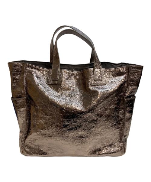 ear PAPILLONNER（イアパピヨネ）ear PAPILLONNER (イアパピヨネ) メタリックトートバッグ ゴールドメタリックの古着・服飾アイテム