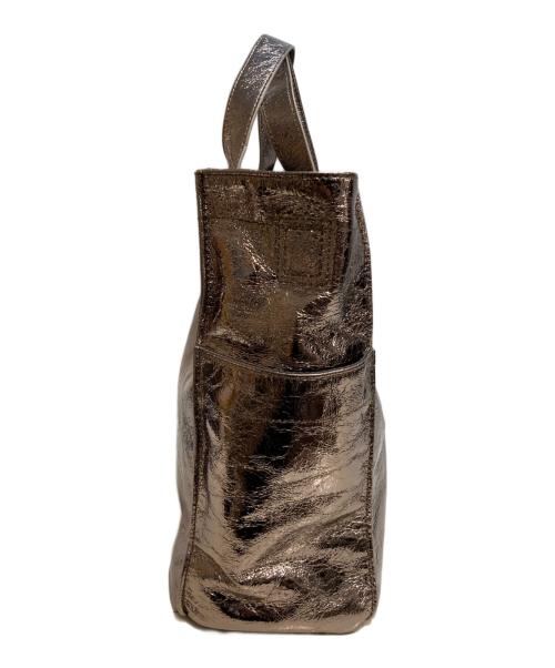 ear PAPILLONNER（イアパピヨネ）ear PAPILLONNER (イアパピヨネ) メタリックトートバッグ ゴールドメタリックの古着・服飾アイテム