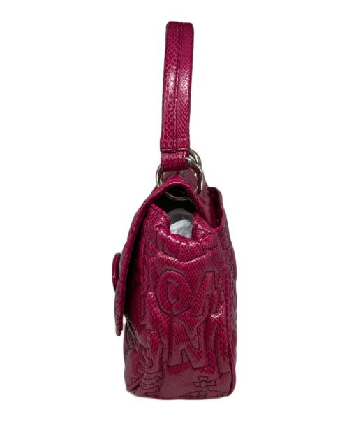 Vivienne Westwood（ヴィヴィアンウエストウッド）Vivienne Westwood (ヴィヴィアンウエストウッド) 2WAY型押しハンドバッグ ショッキングピンクの古着・服飾アイテム