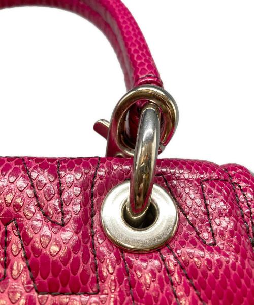 Vivienne Westwood（ヴィヴィアンウエストウッド）Vivienne Westwood (ヴィヴィアンウエストウッド) 2WAY型押しハンドバッグ ショッキングピンクの古着・服飾アイテム