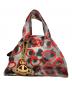 Vivienne Westwood（ヴィヴィアンウエストウッド）の古着「ヤスミン レオパードハンドバッグ」｜レッド×グレー