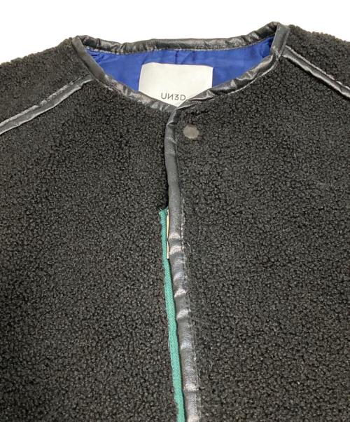 UN3D.（アンスリード）UN3D. (アンスリード) ボアパイピングブルゾン ブラック サイズ:Fの古着・服飾アイテム