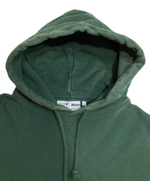 BlackEyePatch（ブラックアイパッチ）BlackEyePatch (ブラックアイパッチ) 刺繍ロゴパーカー グリーン サイズ:Lの古着・服飾アイテム