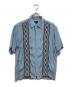 Schott（ショット）の古着「LINE 2TONE SS SHIRT」｜スカイブルー