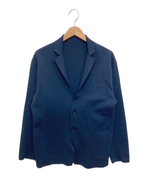 MACKINTOSH LONDON（マッキントッシュ ロンドン）MACKINTOSH LONDON (マッキントッシュ ロンドン) 14Gストレッチミラノリブ ニットジャケット ネイビー サイズ:40の古着・服飾アイテム
