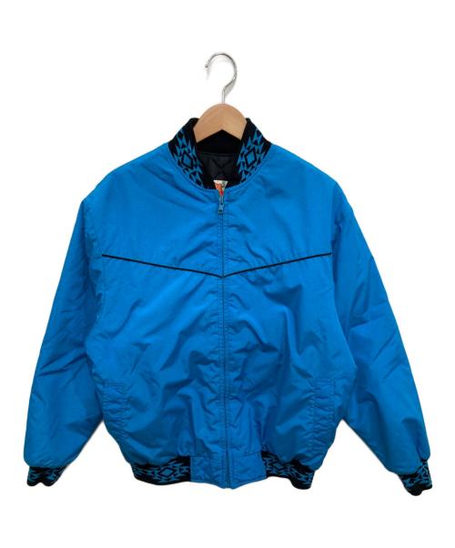 Comfy Casuals（コンフィーカジュアルズ）Comfy Casuals (コンフィーカジュアルズ) ネイティブ柄ジャケット スカイブルー サイズ:12の古着・服飾アイテム