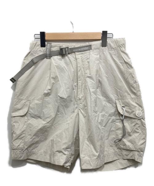 and wander（アンドワンダー）and wander (アンドワンダー) Oversized Cargo Short Pants ホワイト サイズ:Lの古着・服飾アイテム