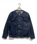 CALEEキャリー）の古着「1st ノーカラーデニムジャケット」｜インディゴ