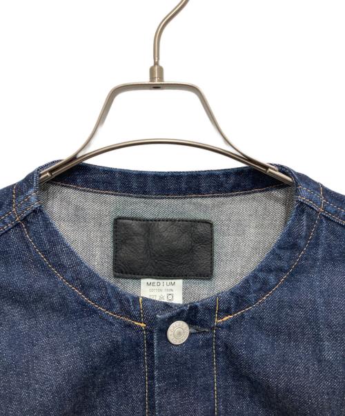 CALEE（キャリー）CALEE (キャリー) 1st ノーカラーデニムジャケット インディゴ サイズ:Mの古着・服飾アイテム