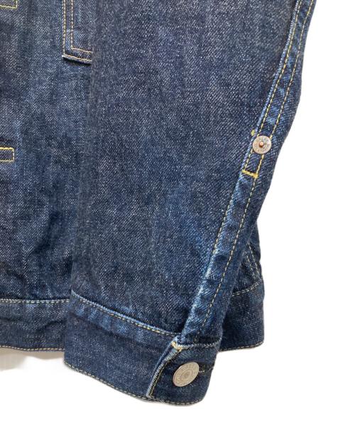 CALEE（キャリー）CALEE (キャリー) 1st ノーカラーデニムジャケット インディゴ サイズ:Mの古着・服飾アイテム