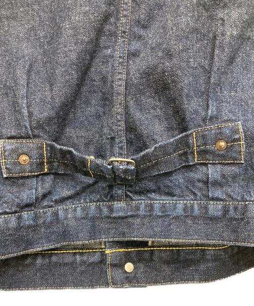 CALEE（キャリー）CALEE (キャリー) 1st ノーカラーデニムジャケット インディゴ サイズ:Mの古着・服飾アイテム