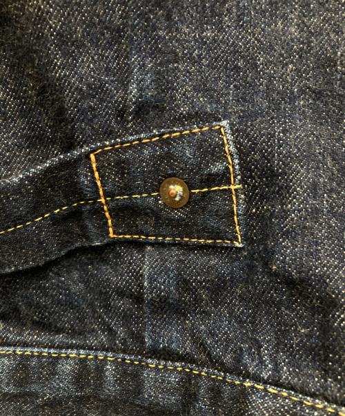 CALEE（キャリー）CALEE (キャリー) 1st ノーカラーデニムジャケット インディゴ サイズ:Mの古着・服飾アイテム