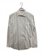 Paul Smith Londonポールスミスロンドン）の古着「ストライプシャツ」｜ホワイト×ベージュ×スカイブルー