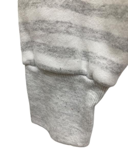 H.L.MILLER（エイチエルミラー）H.L.MILLER (エイチエルミラー) プリントボーダースウェット ホワイト×グレー サイズ:Lの古着・服飾アイテム