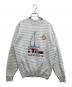 H.L.MILLER（エイチエルミラー）の古着「プリントボーダースウェット」｜ホワイト×グレー