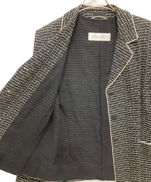 MaxMara（マックスマーラ）MaxMara (マックスマーラ) 刺繍柄スカートセット ブラック サイズ:42の古着・服飾アイテム