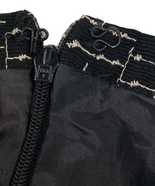 MaxMara（マックスマーラ）MaxMara (マックスマーラ) 刺繍柄スカートセット ブラック サイズ:42の古着・服飾アイテム