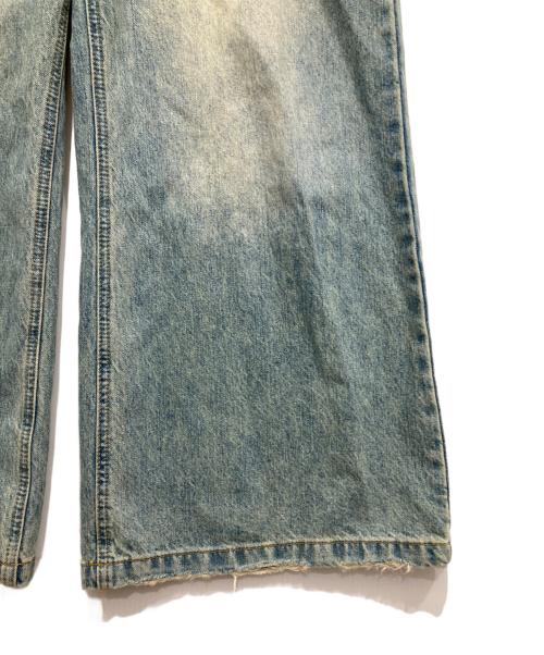 masonprince（メゾンプリンス）masonprince (メゾンプリンス) サイドベルト ワイドフレアデニムパンツ インディゴ サイズ:1の古着・服飾アイテム