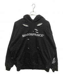 masonprince（メゾンプリンス）の古着「ダメージ加工パーカー」｜ブラック