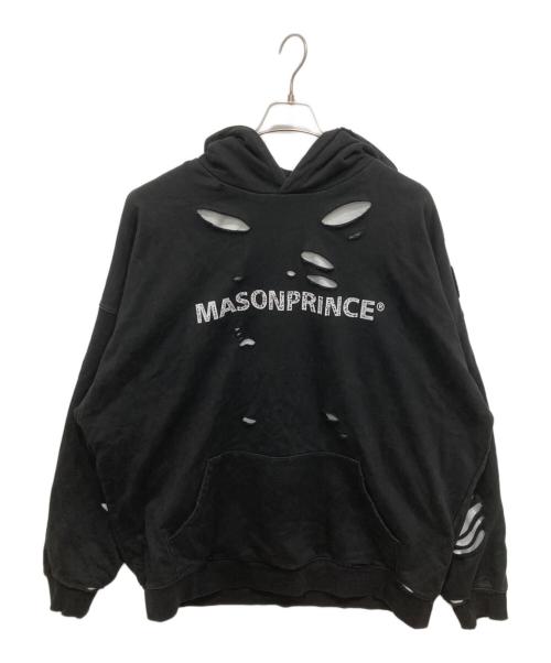 masonprince（メゾンプリンス）MASONPRINCE (メゾンプリンス) ダメージ加工パーカー ブラック サイズ:２の古着・服飾アイテム