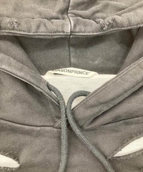 masonprince（メゾンプリンス）MASONPRINCE (メゾンプリンス) ダメージ加工パーカー ブラック サイズ:２の古着・服飾アイテム