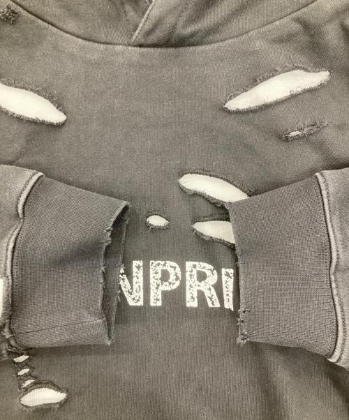 masonprince（メゾンプリンス）MASONPRINCE (メゾンプリンス) ダメージ加工パーカー ブラック サイズ:２の古着・服飾アイテム