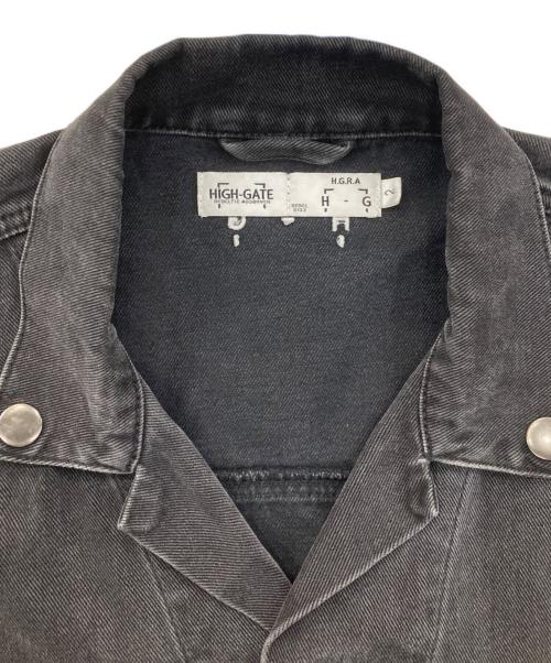HIGH-GATE（ハイゲート）HIGH-GATE (ハイゲート) ZIPPER TRACK DENIM JKT ブラック サイズ:2の古着・服飾アイテム