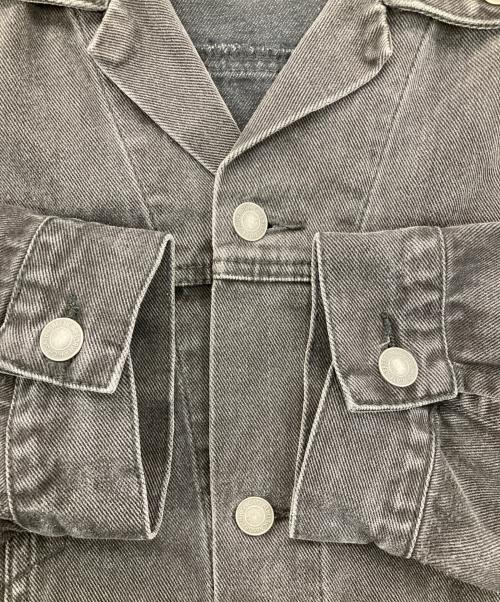 HIGH-GATE（ハイゲート）HIGH-GATE (ハイゲート) ZIPPER TRACK DENIM JKT ブラック サイズ:2の古着・服飾アイテム