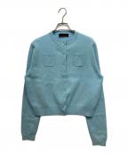 CABANキャバン）の古着「コットンカシミヤ クルーネックカーディガン」｜スカイブルー