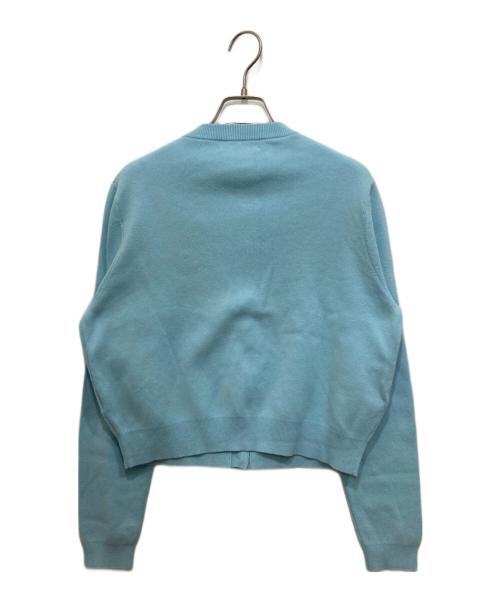 CABAN（キャバン）CABaN (キャバン) コットンカシミヤ クルーネックカーディガン スカイブルー サイズ:Sの古着・服飾アイテム