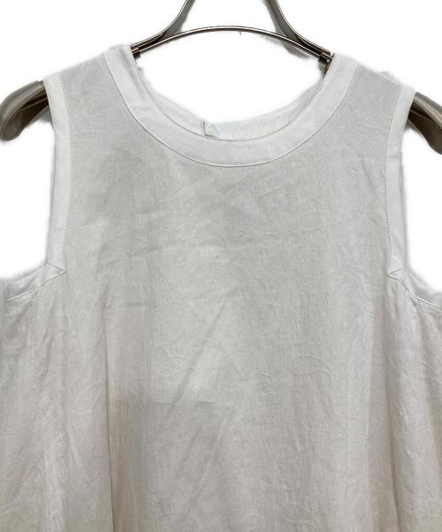 laube blanc（ローブブラン）LAUBE BLANC (ローブブラン) ペイズリー柄ワンピース ホワイト サイズ:Sの古着・服飾アイテム