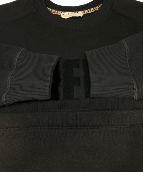 FENDI（フェンディ）FENDI (フェンディ) ミンクファー サイドリボンスウェット ブラック サイズ:XSの古着・服飾アイテム