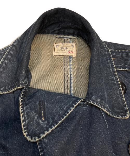 POLO RALPH LAUREN（ポロ・ラルフローレン）POLO RALPH LAUREN (ポロ・ラルフローレン) デニムトレンチコート ブルー サイズ:XSの古着・服飾アイテム