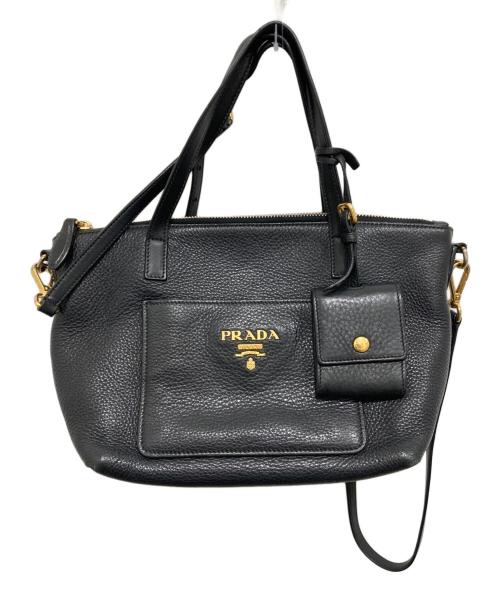 PRADA（プラダ）PRADA (プラダ) 2WAYバッグ ブラックの古着・服飾アイテム