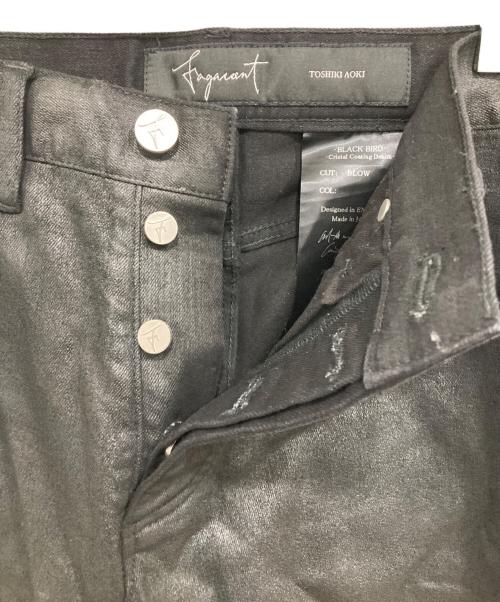 fagassent（ファガッセン）Fagassent (ファガッセン) TOSHIKI AOKI (トシキアオキ) Cristal Coating Denim ブラック サイズ:28の古着・服飾アイテム