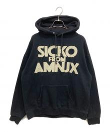 AMNJX OF THE YEAR×FRUIT OF THE LOOM（エーエムエヌジェーエックスオブザイヤー×フルーツオブザルーム）の古着「SICKO FROM AMNJX HOODIE」｜ブラック