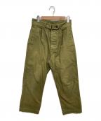 MHLエムエイチエル）の古着「DENSE COTTON DRILL PANT」｜グリーン